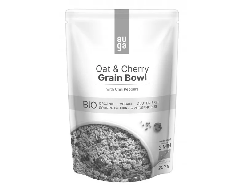 Auga Grain Bowl z bezlepkových ovesných vloček a třešní s chilli papričkami 250 g BIO